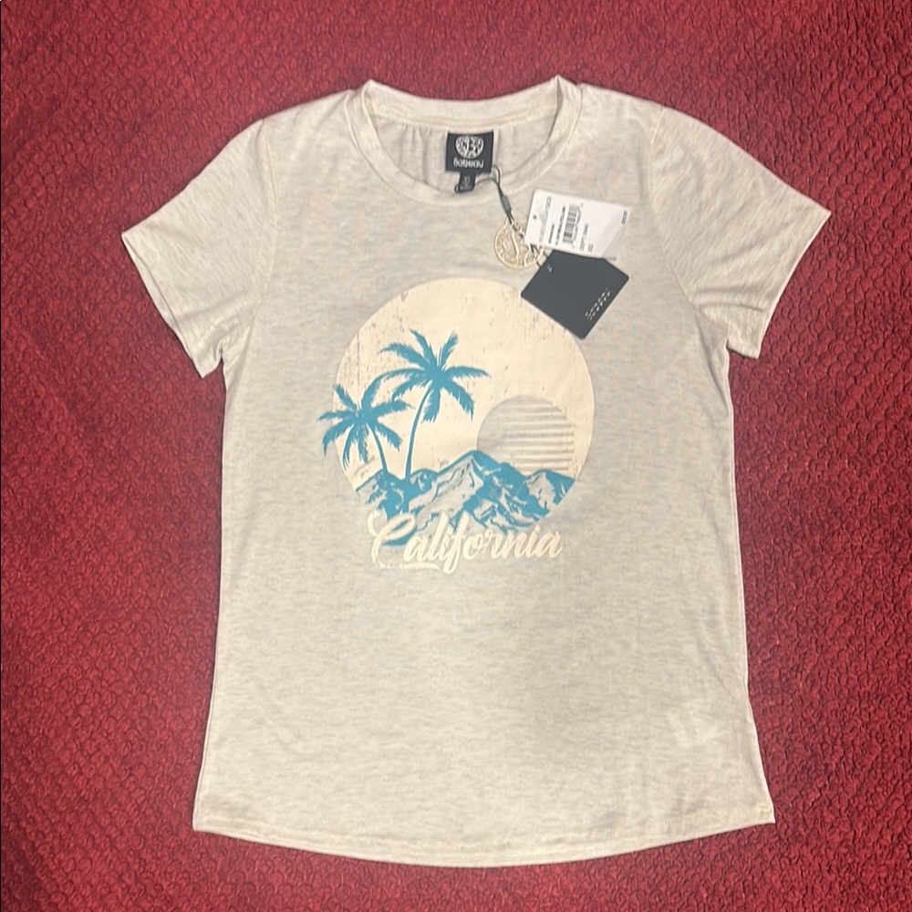 Bobeau Gray Graphic Tee Short Sleeve